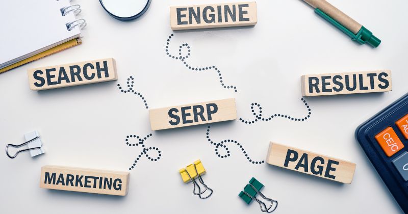 Blocks with SEO-related keywords and SEO Faqs